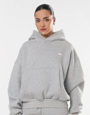 Classic Hoodie - Dark Grey/Pink