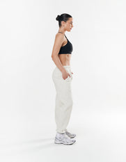 Classic Cuffed Jogger - Light Grey/Pink