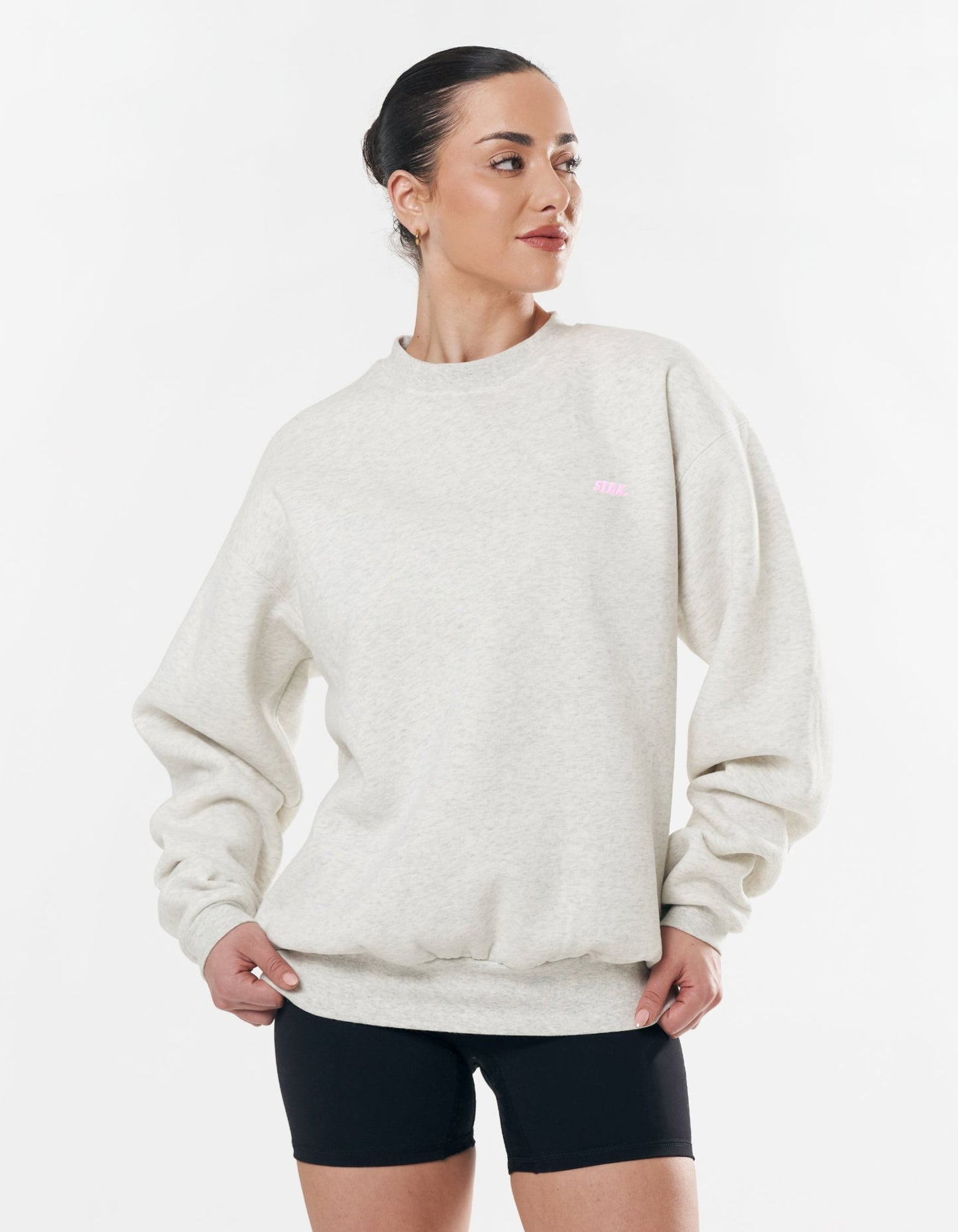 Classic Crew - Light Grey/Pink