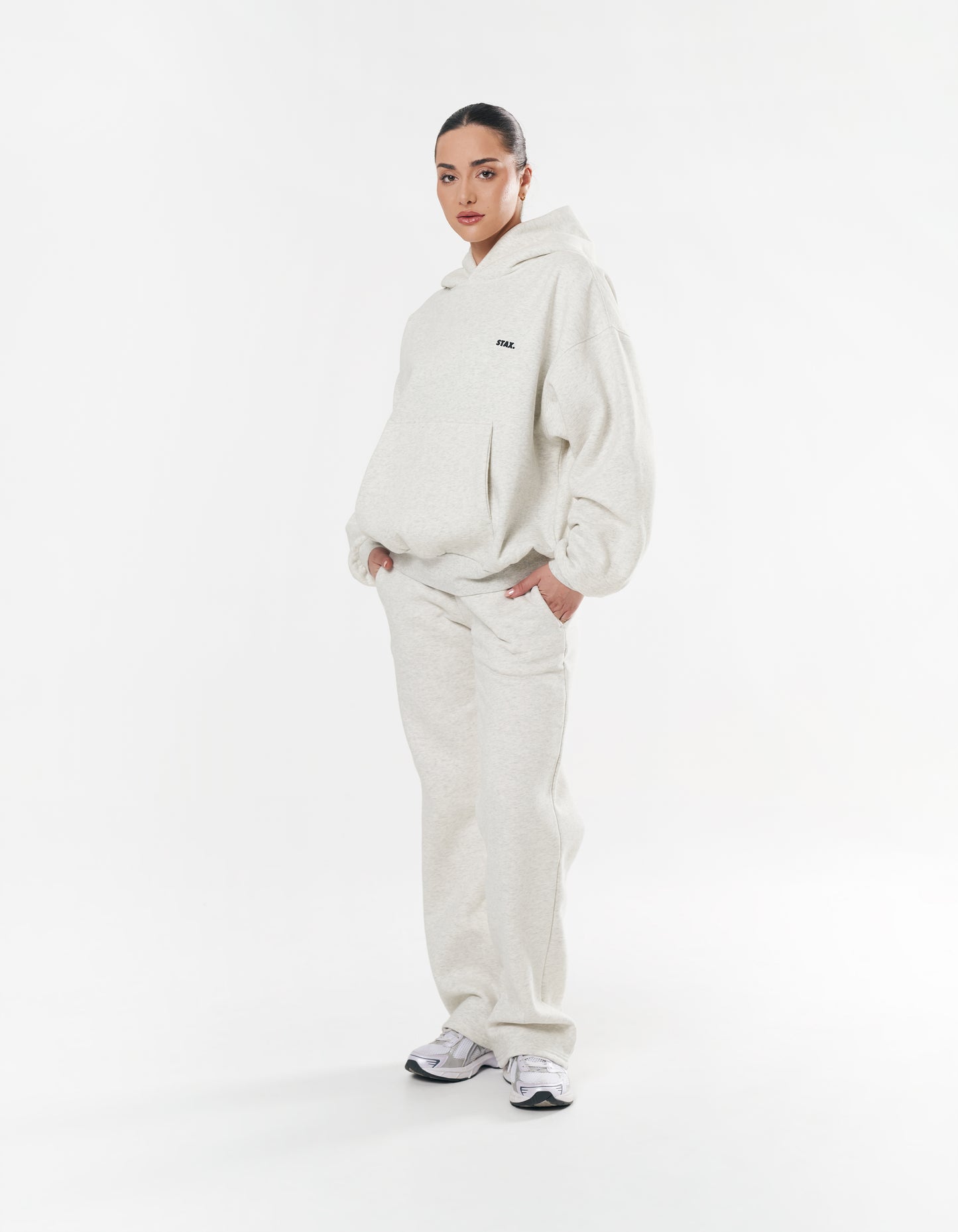 Classic Hoodie - Light Grey/Black