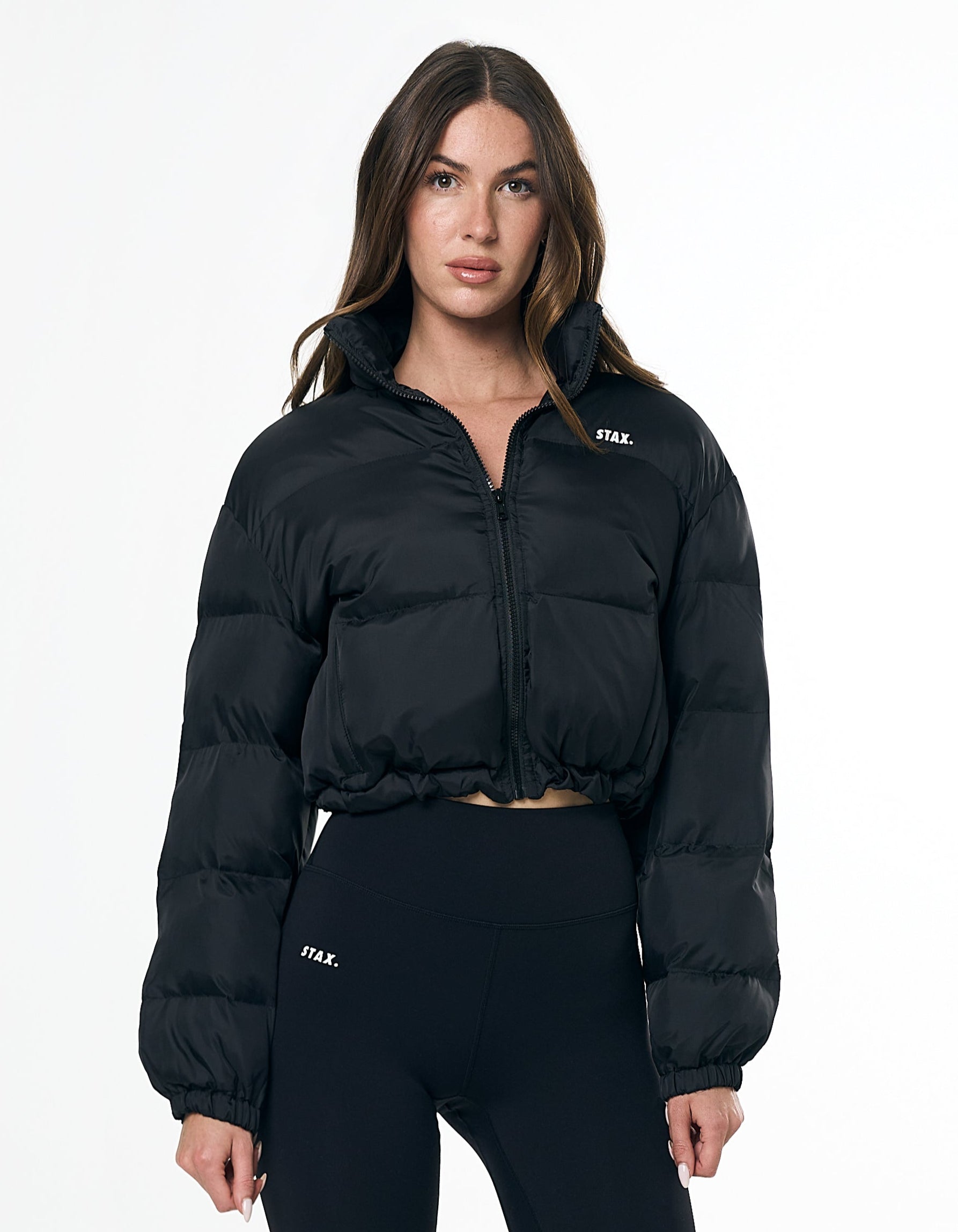 Cropped Puffer - Black – STAX.