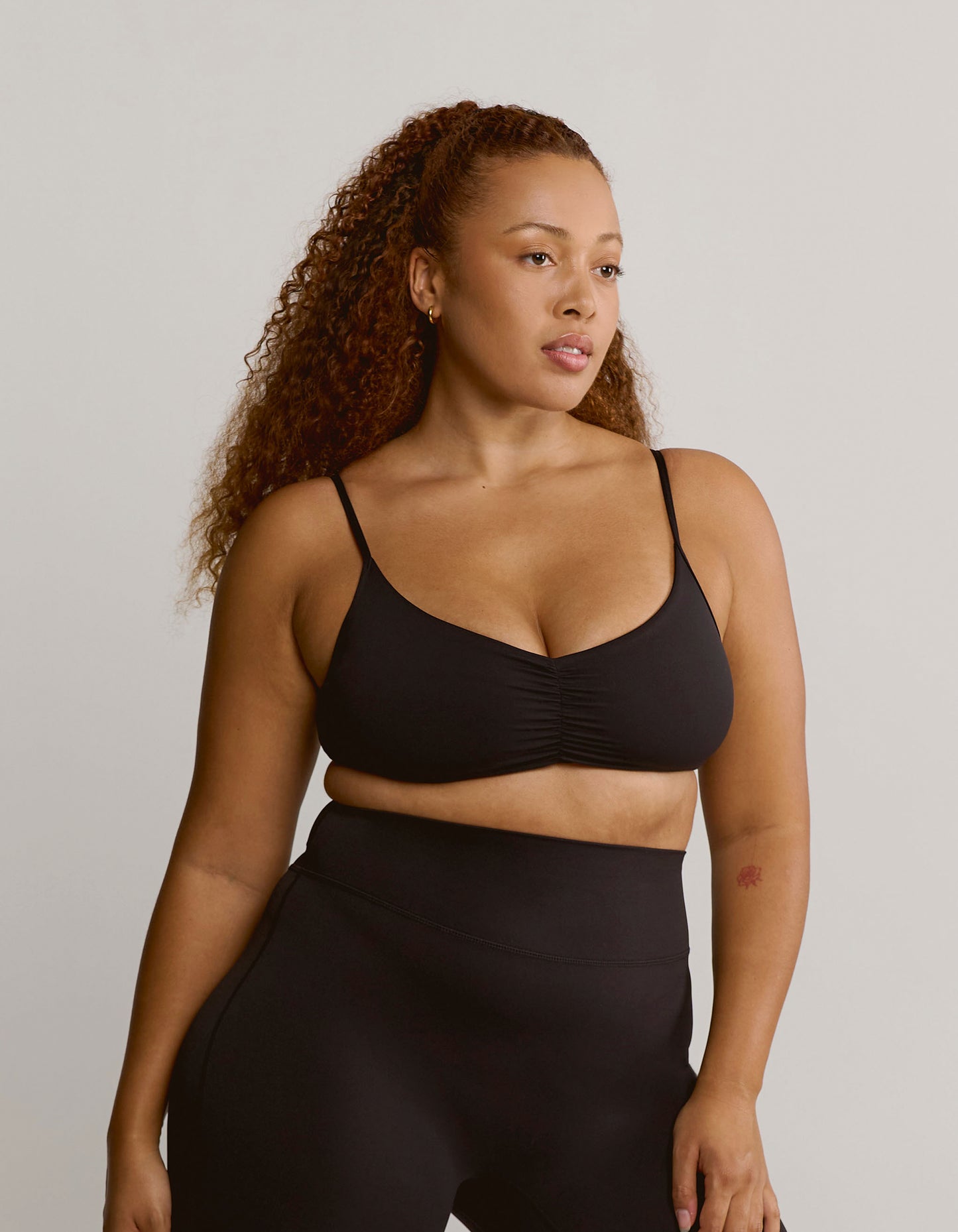 Ruched Crop Airlyte - Black