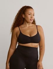 Ruched Crop Airlyte - Black
