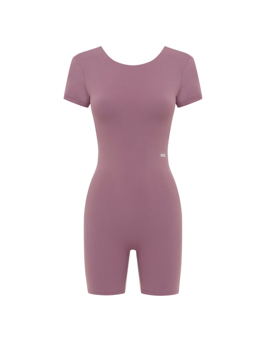 Short Sleeve Backless Bodysuit NANDEX™ - Mauve