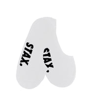 Unisex No Show Socks - White