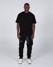 Standard Fit Tee - Black/ Black Logo