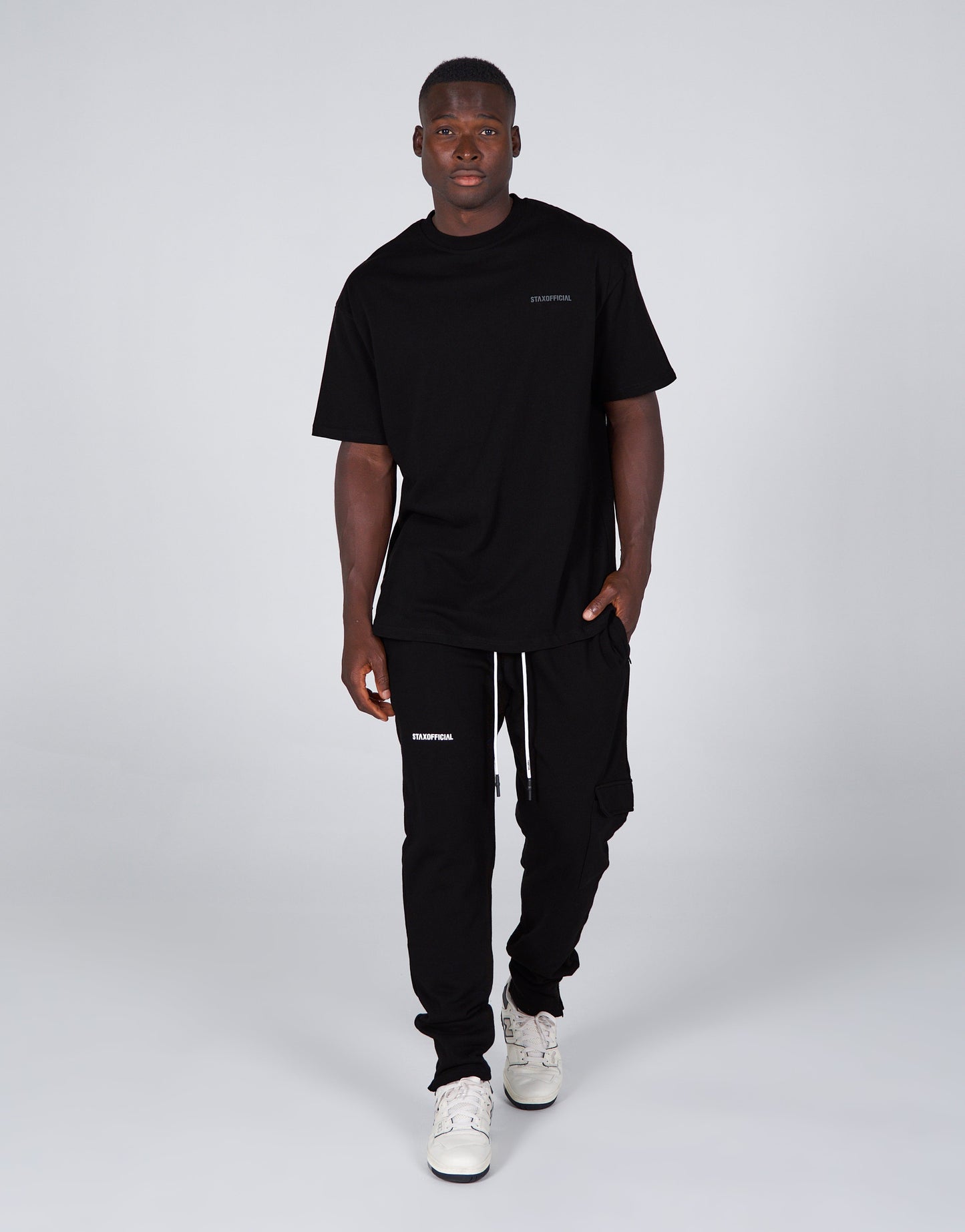 Standard Fit Tee - Black/ Black Logo