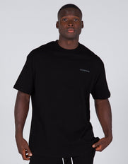 STAXOFFICIAL. Standard Fit Tee - Black/ Black Logo