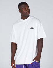 STAX. Court Drip Basketball Tee - White & Black