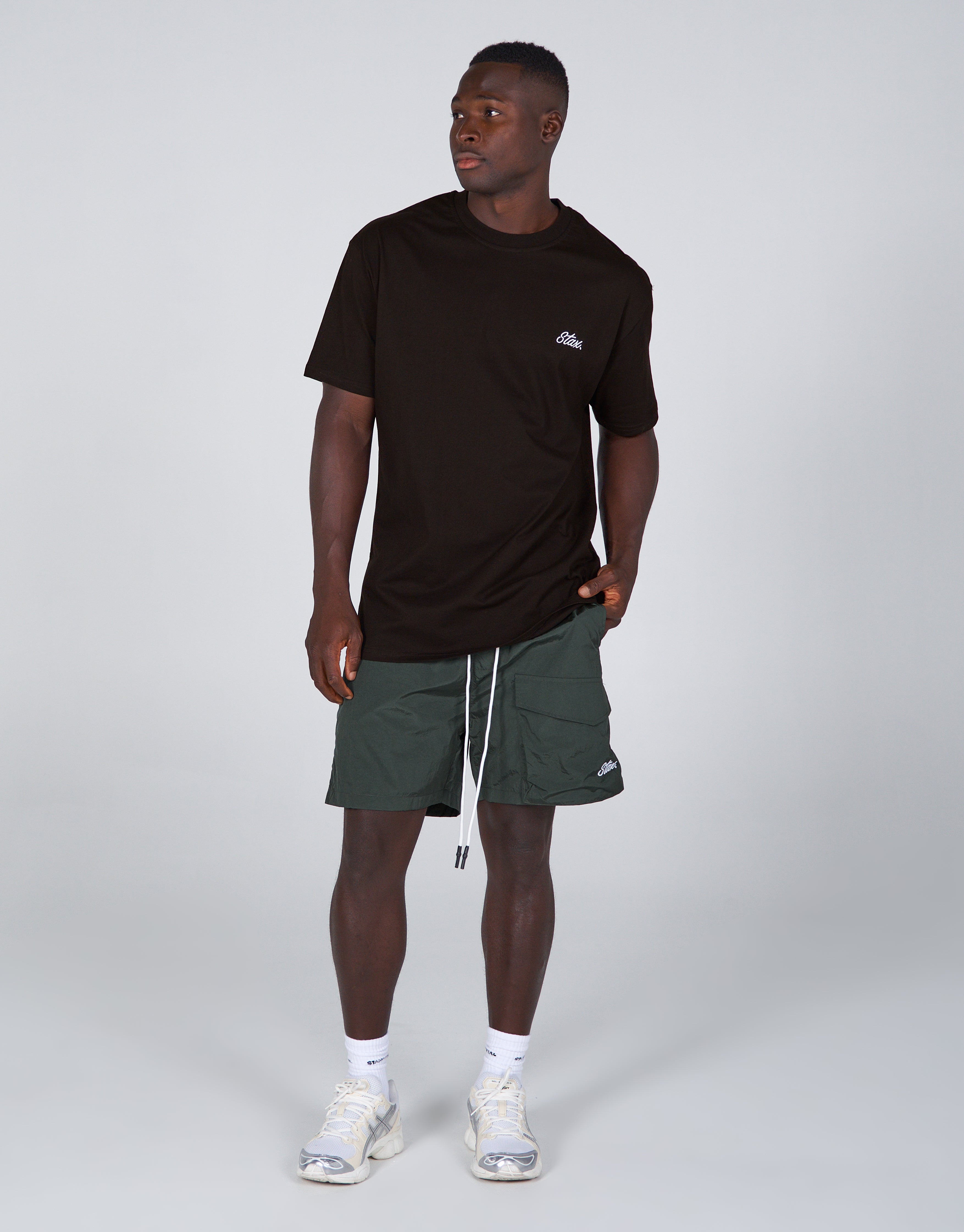 Green deals nylon shorts