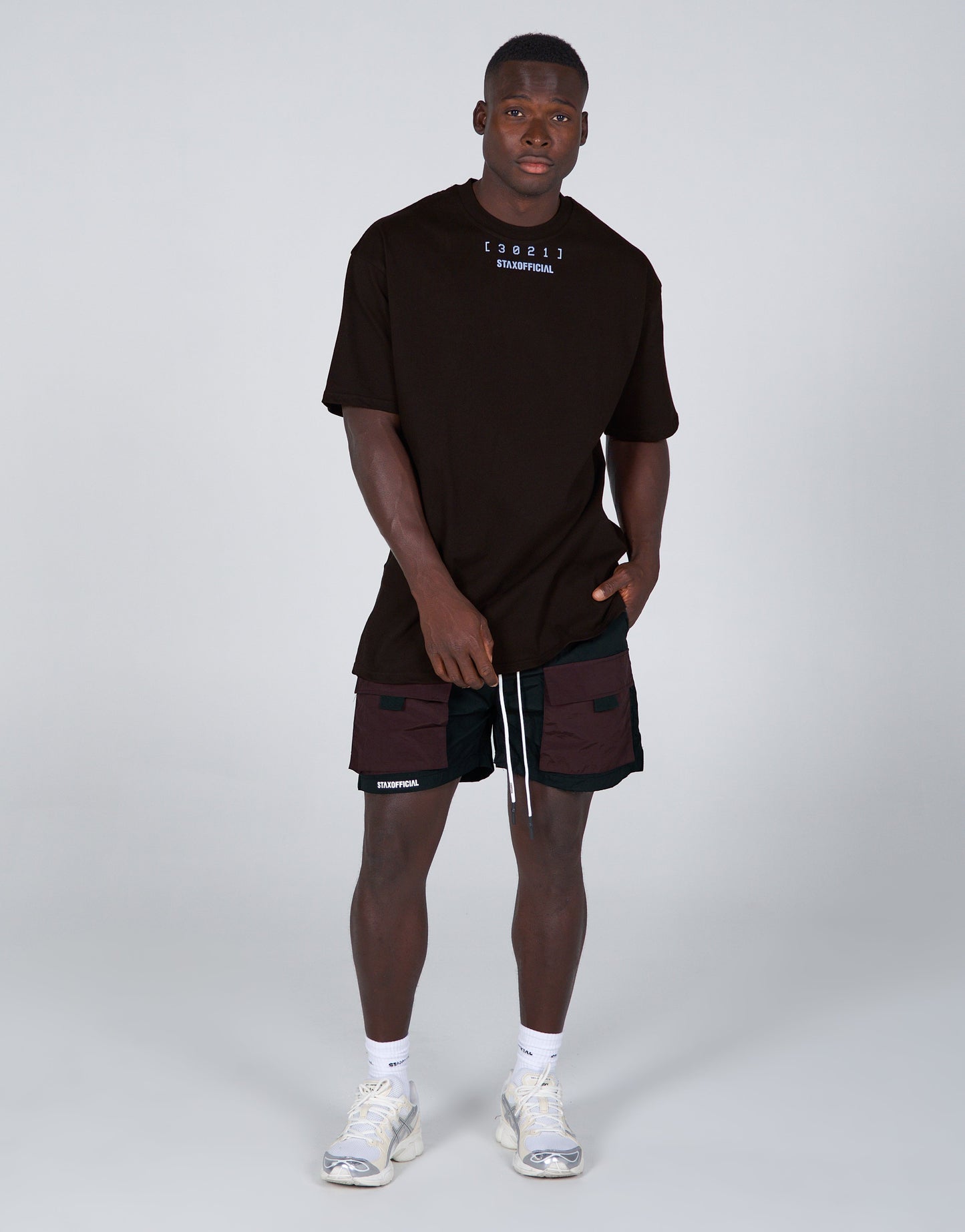 Mens Nylon Pocket Shorts - Umber