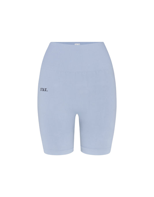 STAX. Premium Seamless V5 Midi Bike Shorts - Arion (Blue)