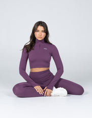 Long Sleeve Zip Crop NANDEX ™ Iris - Purple