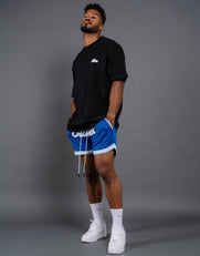 Court Drip Basketball Tee - Black & Blue