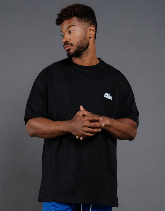 Court Drip Basketball Tee - Black & Blue