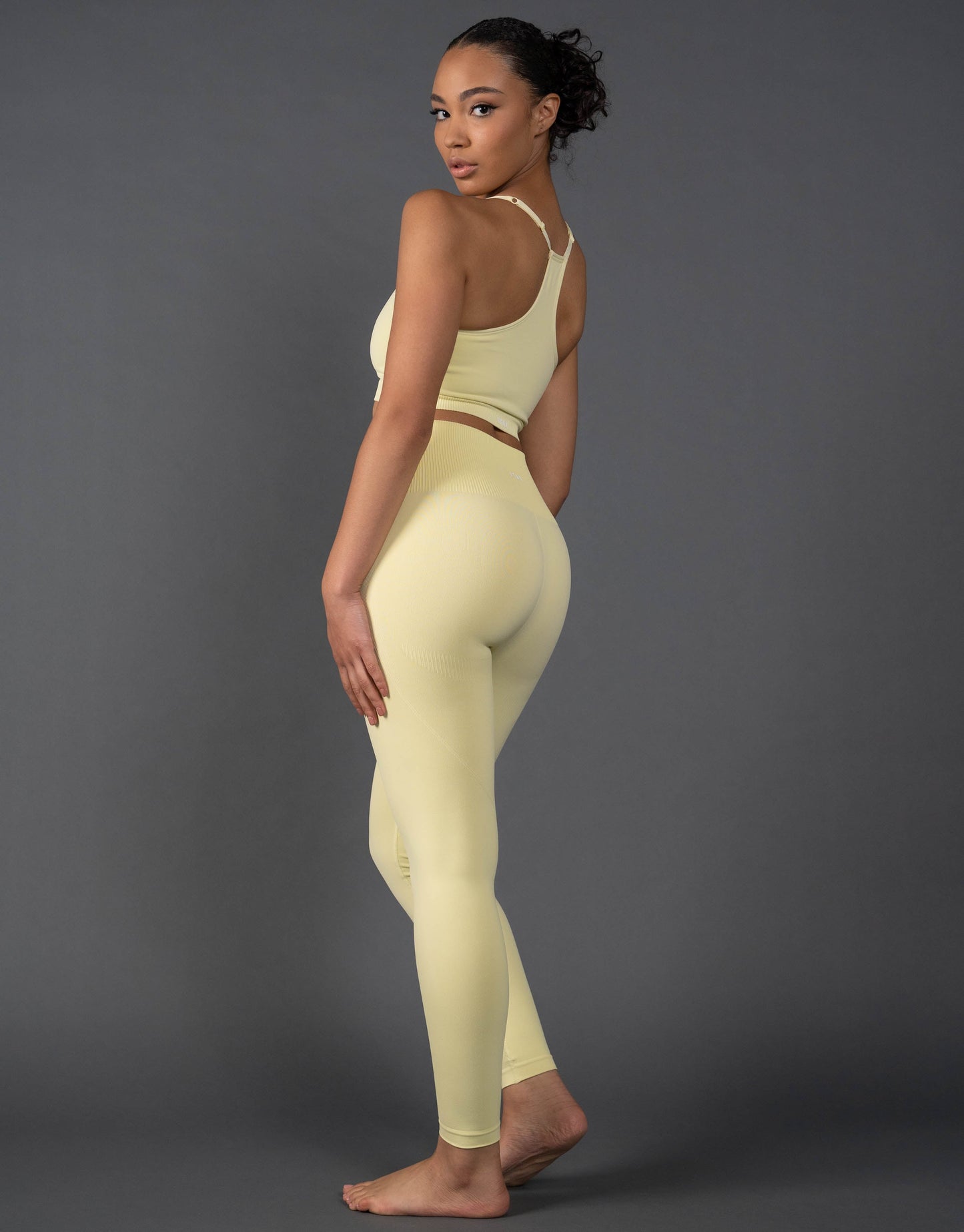 Premium Seamless Strappy Crop V5.1 - Lemon