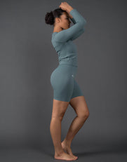 Premium Seamless Cut Out Long Sleeve Lounge V5.1 - Mist