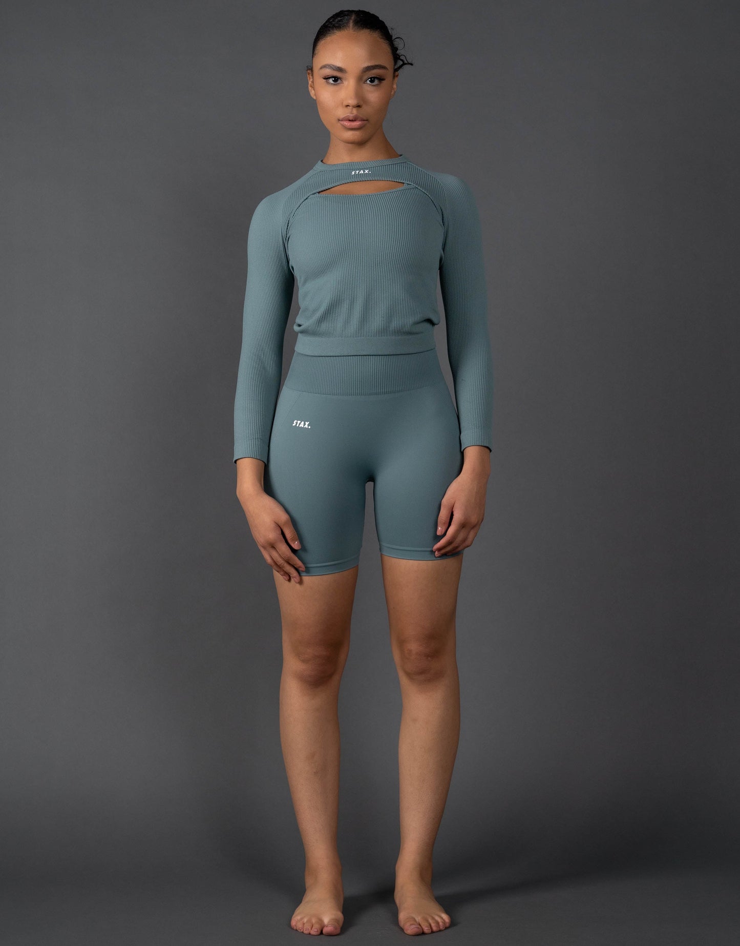 Premium Seamless Cut Out Long Sleeve Lounge V5.1 - Mist