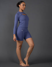 STAX. Premium Seamless V5.1 (Favourites) Cut Out Long Sleeve Lounge - Topaz (Blue/Purple)
