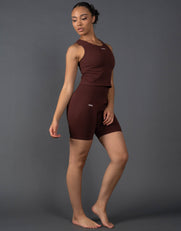 Premium Seamless Cropped Singlet Lounge V5.1 - Umber