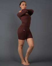 STAX. Premium Seamless V5.1 (Favourites) Cut Out Long Sleeve Lounge - Umber (Brown)
