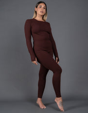 STAX. Premium Seamless V5 Long Sleeve Lounge - Gliese (Brown)