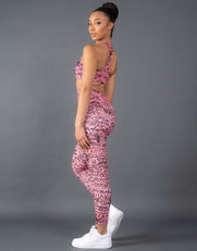 Graffiti Tights Full Length - Pink and Black