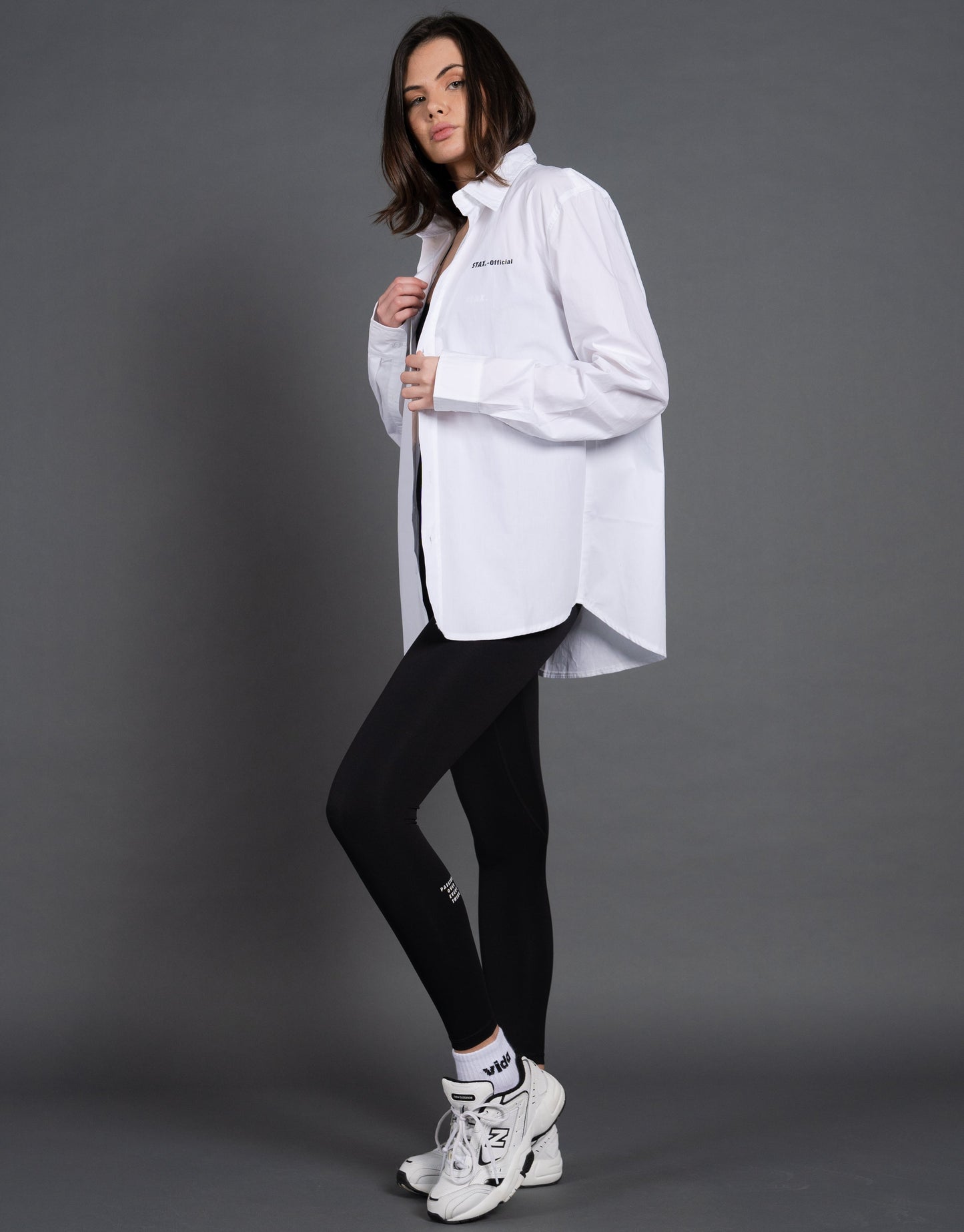 STAX. Button up - White
