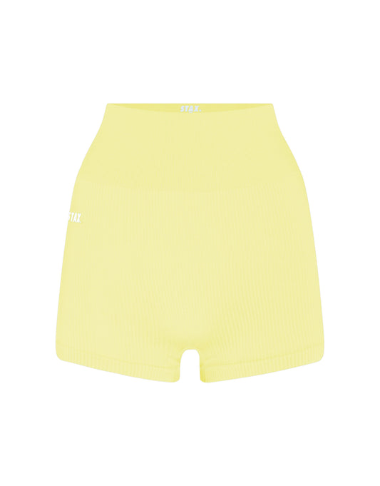Premium Seamless Mini Lounge Shorts V5.1 - Lemon