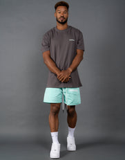 Mens Triple S Nylon Shorts - Aqua
