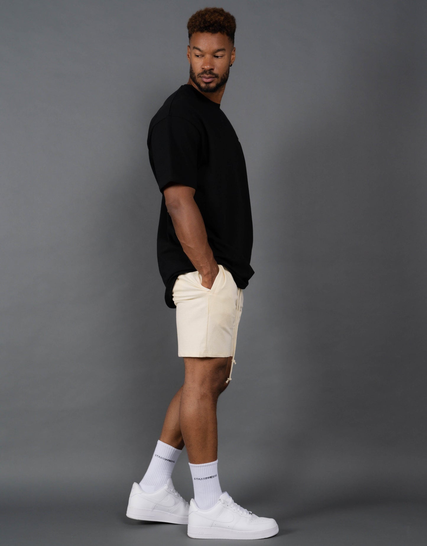 Mens Classic Shorts - Cream