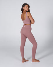 Premium Seamless Favourites Low Back Crop - Dusty Rose