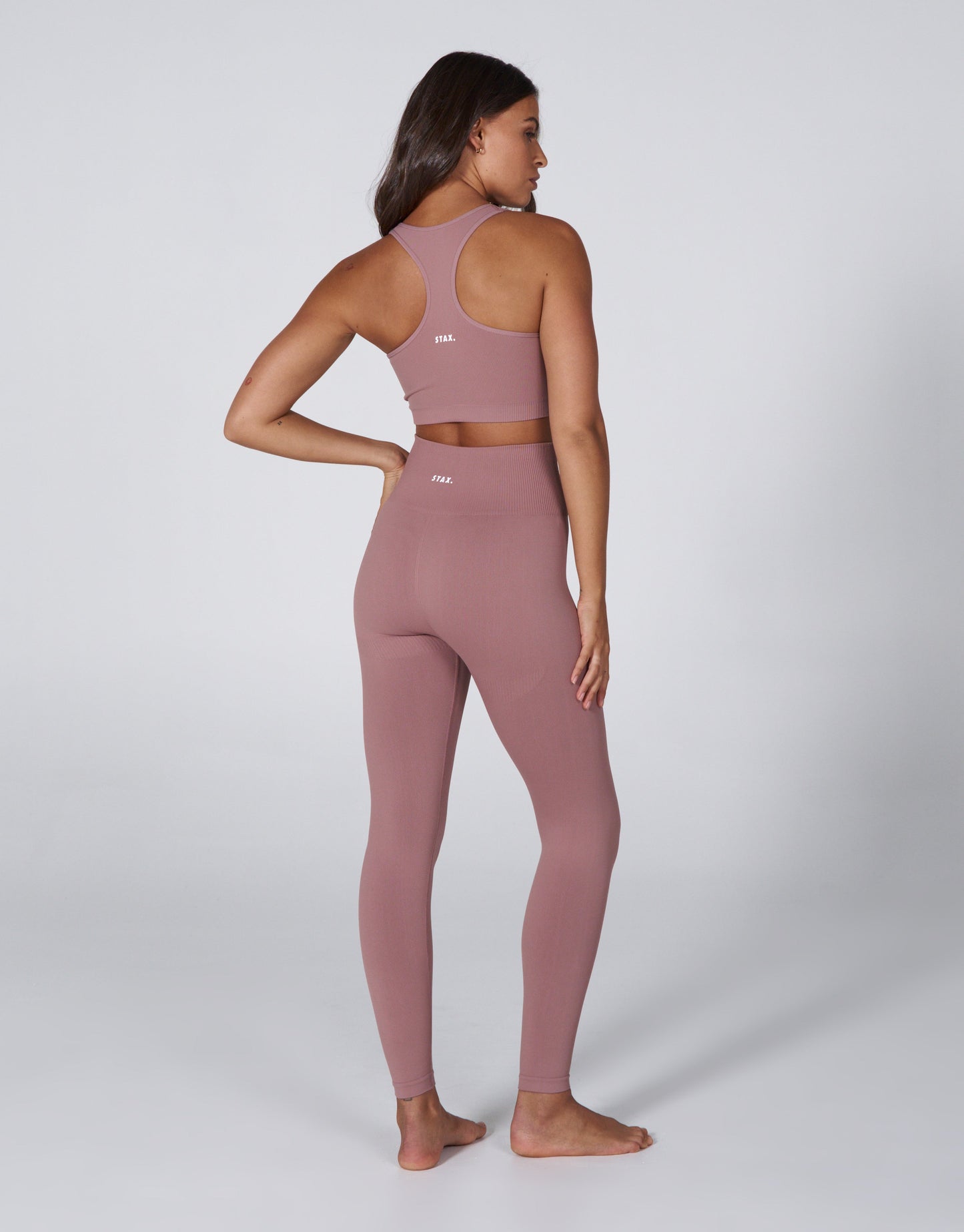 Premium Seamless Favourites Racer Crop - Dusty Rose