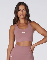 Premium Seamless Favourites Racer Crop - Dusty Rose