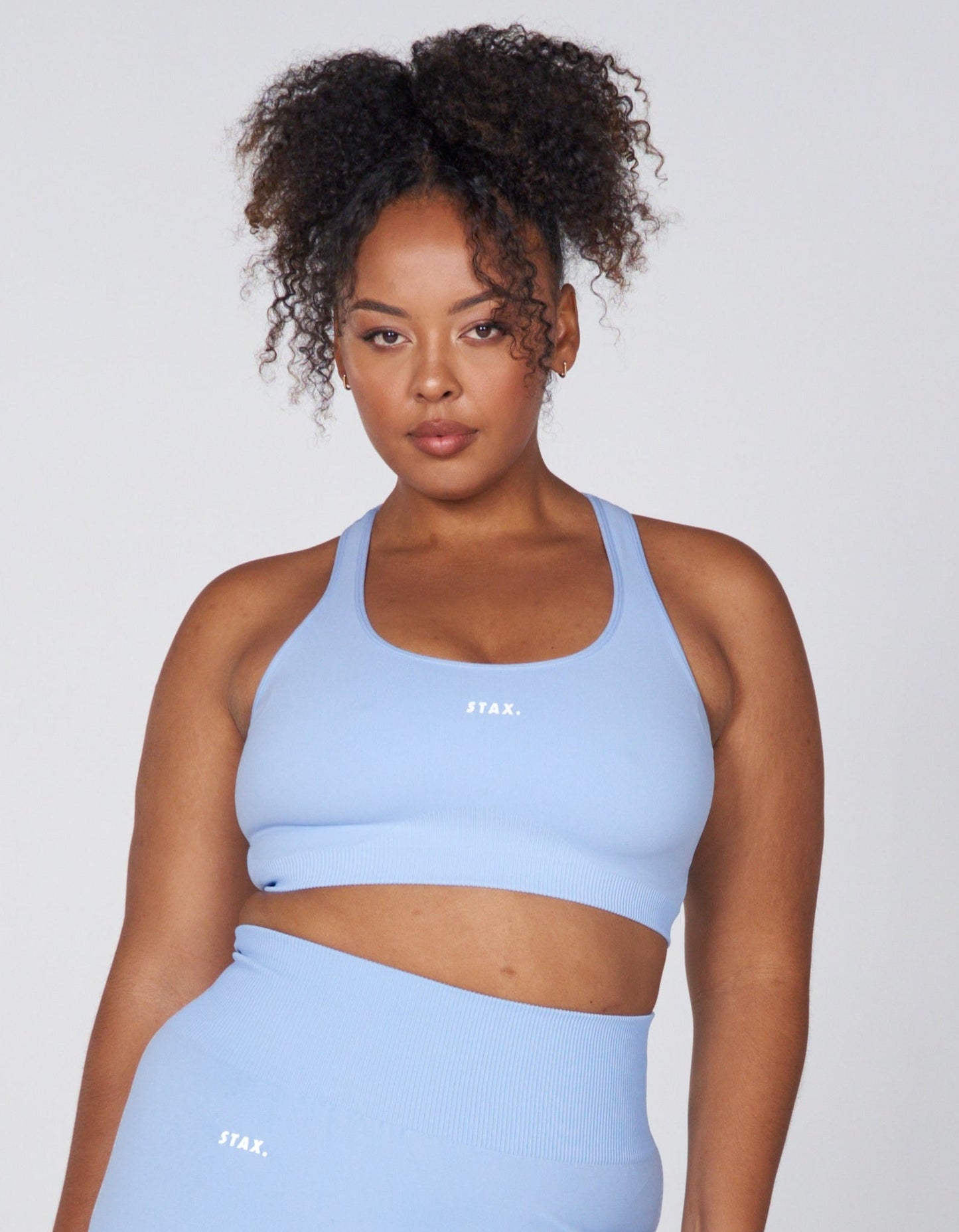 PSF Low Back Crop - Baby Blue
