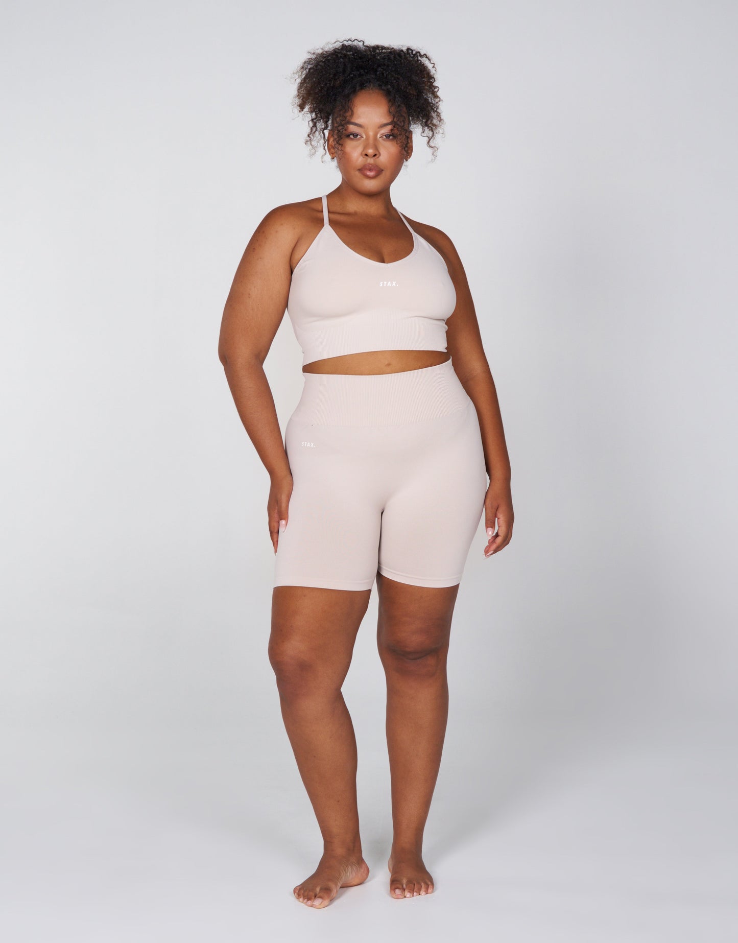 Premium Seamless Favourites Strappy Crop - Bone