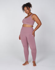 Premium Seamless Favourites Racer Crop - Dusty Rose