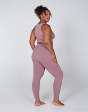 Premium Seamless Favourites Cropped Singlet - Dusty Rose