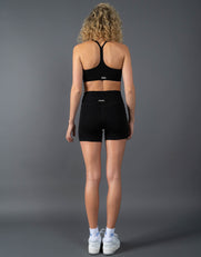 Run Club 2 Cotton Strappy Crop - Black