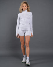 STAX. Run Club Cotton Long Sleeve Body Top - Grey Marle