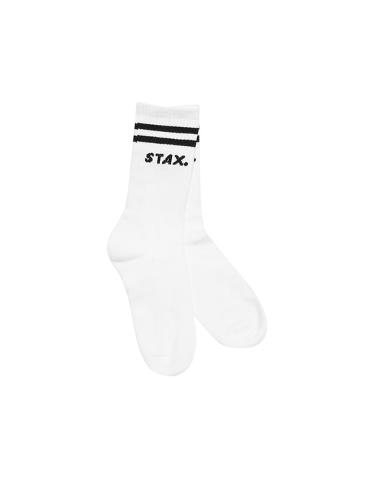 Unisex Crew Socks - White Striped