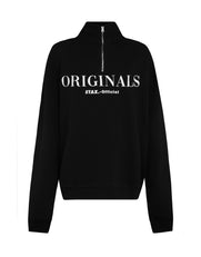 Originals Waffle 1/4 Zip - Black