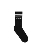Unisex Crew Socks - Black Striped