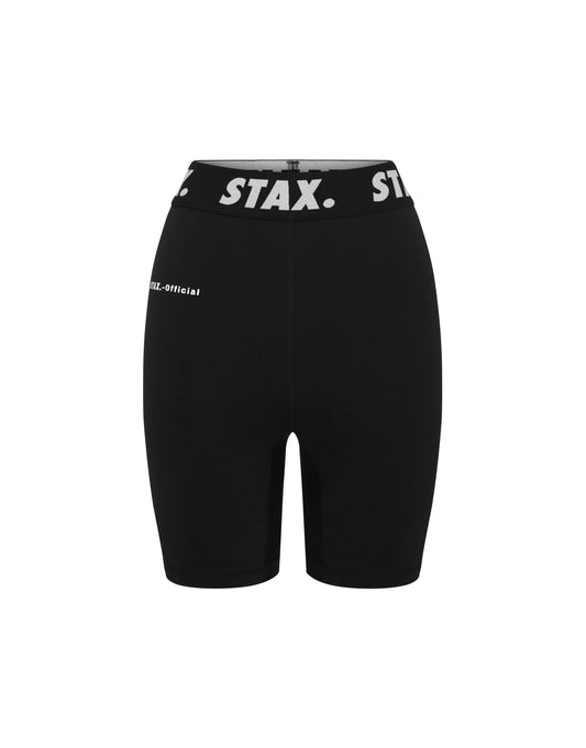 STAX. WB Midi Bike Shorts - Black