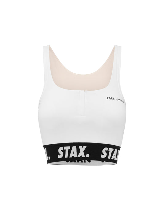 STAX. WB Zip Crop - White
