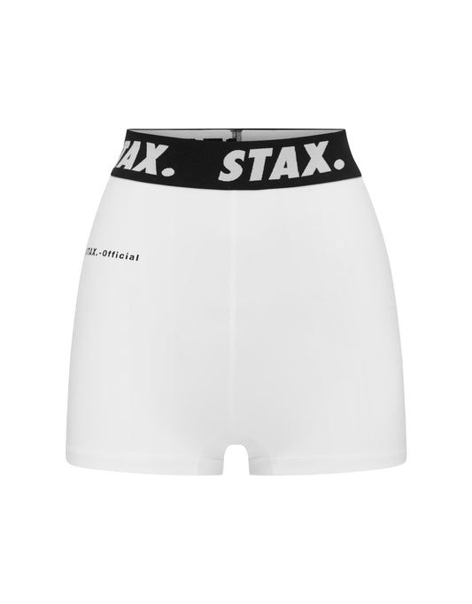 STAX. WB Mini Bike Shorts - White