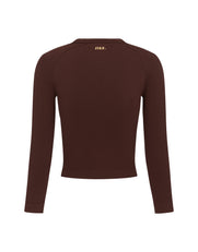STAX. Premium Seamless V5 Cut Out Long Sleeve Lounge - Gliese (Brown)