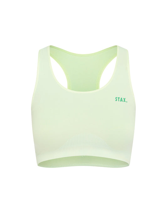 STAX. Premium Seamless V5 Racer Crop - Aurora (Sage)