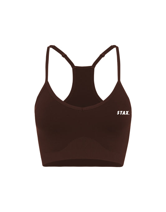 Premium Seamless Strappy Crop V5.1 - Umber