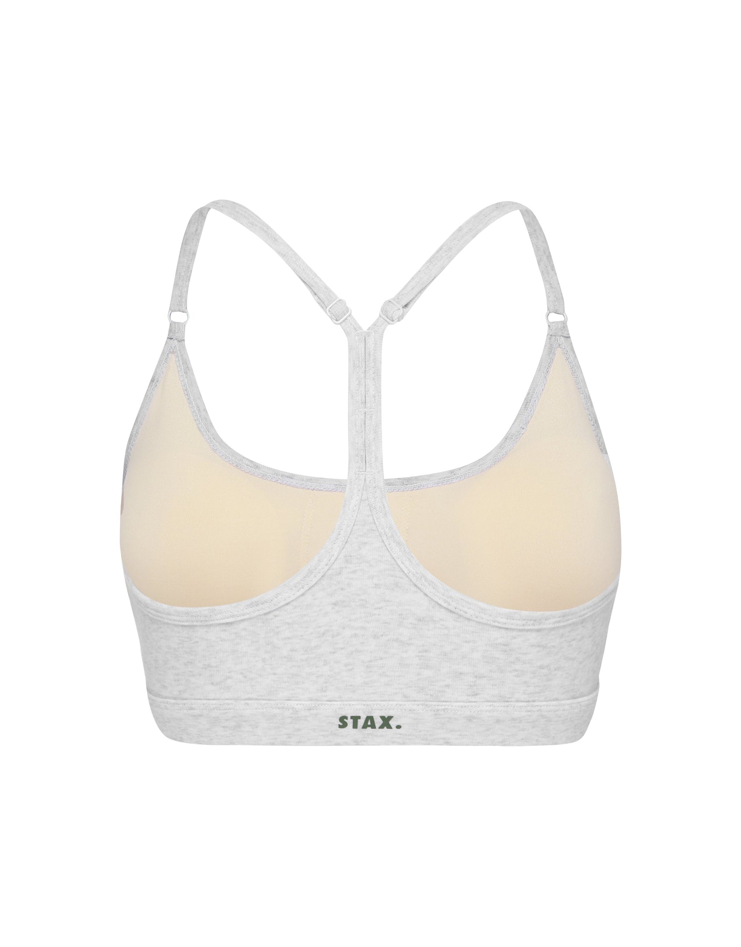 Run Club Cotton Strappy Crop - Grey Marle